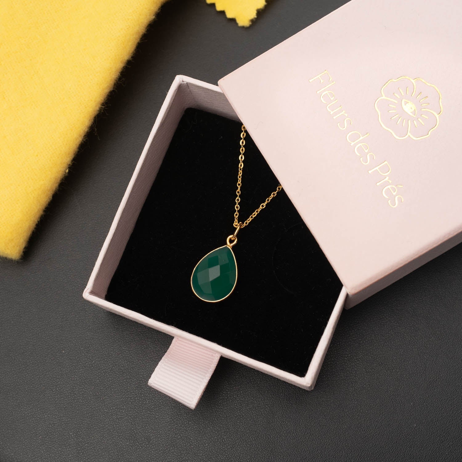 Halskette Lola Green Onyx - Fleurs des Prés Jewelry