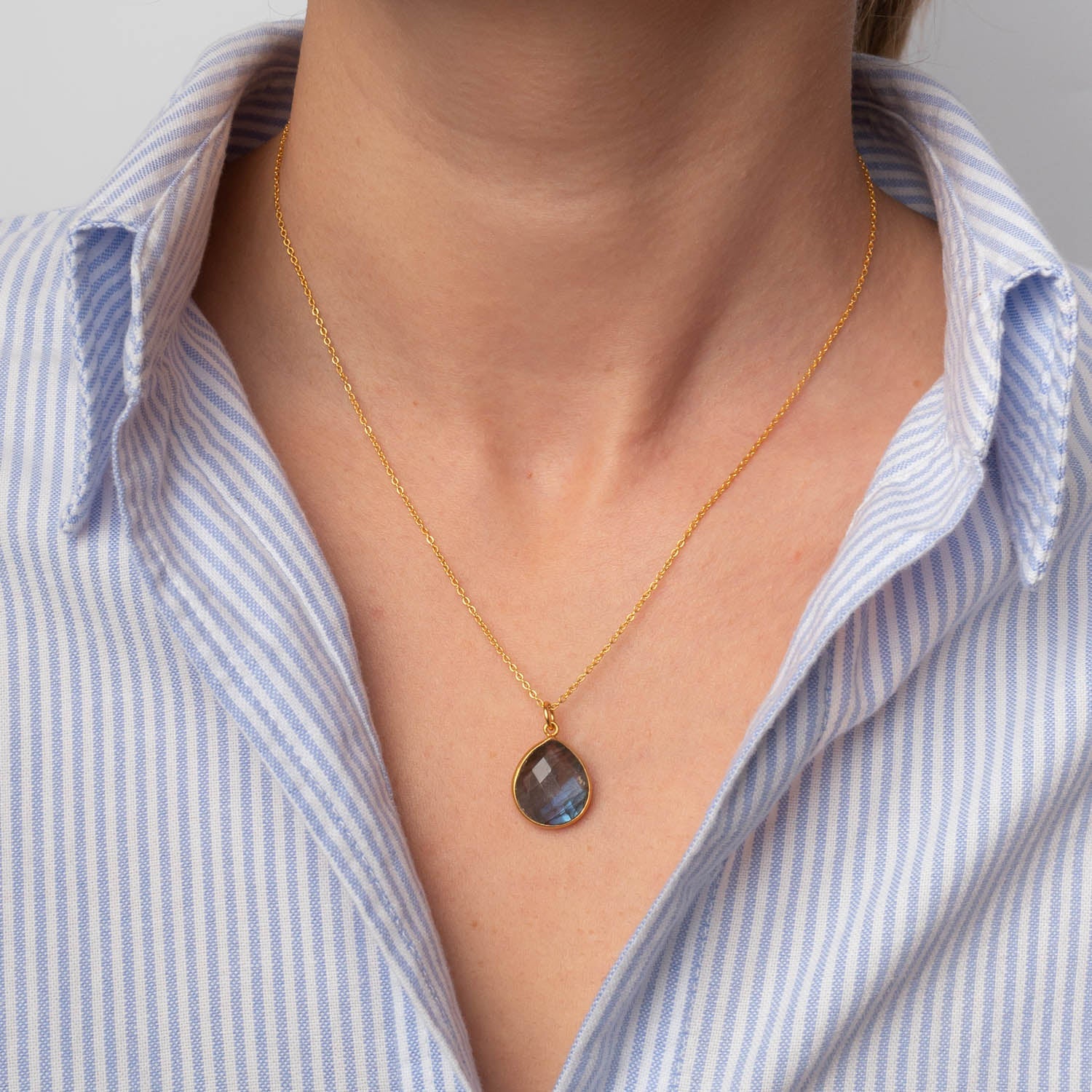 Halskette Lola Labradorite - Fleurs des Prés