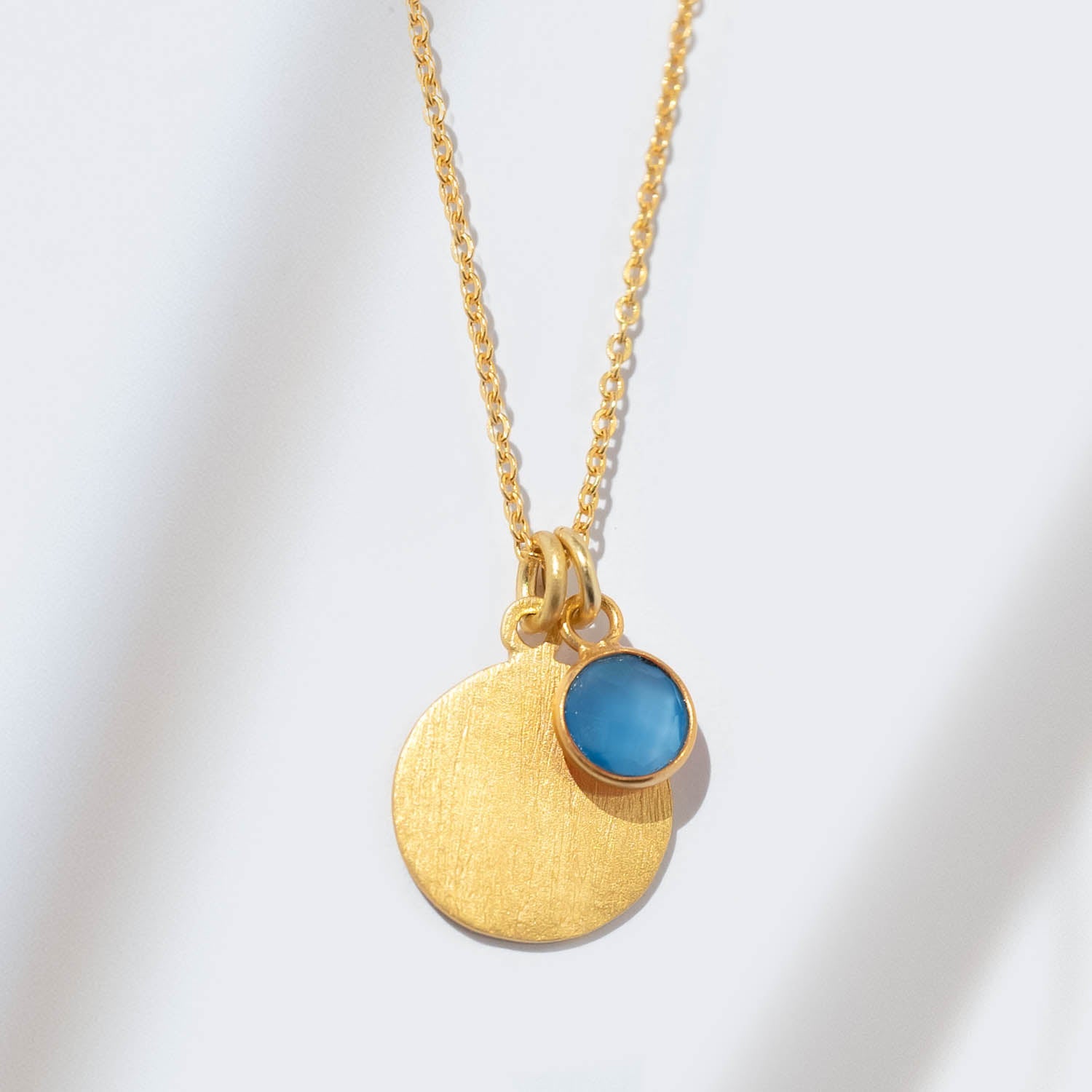 Halskette Maelle Blue Chalcedony - Fleurs des Prés Jewelry