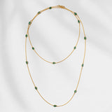 Halskette Marjorie Green Onyx - Fleurs des Prés