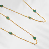 Halskette Marjorie Green Onyx - Fleurs des Prés