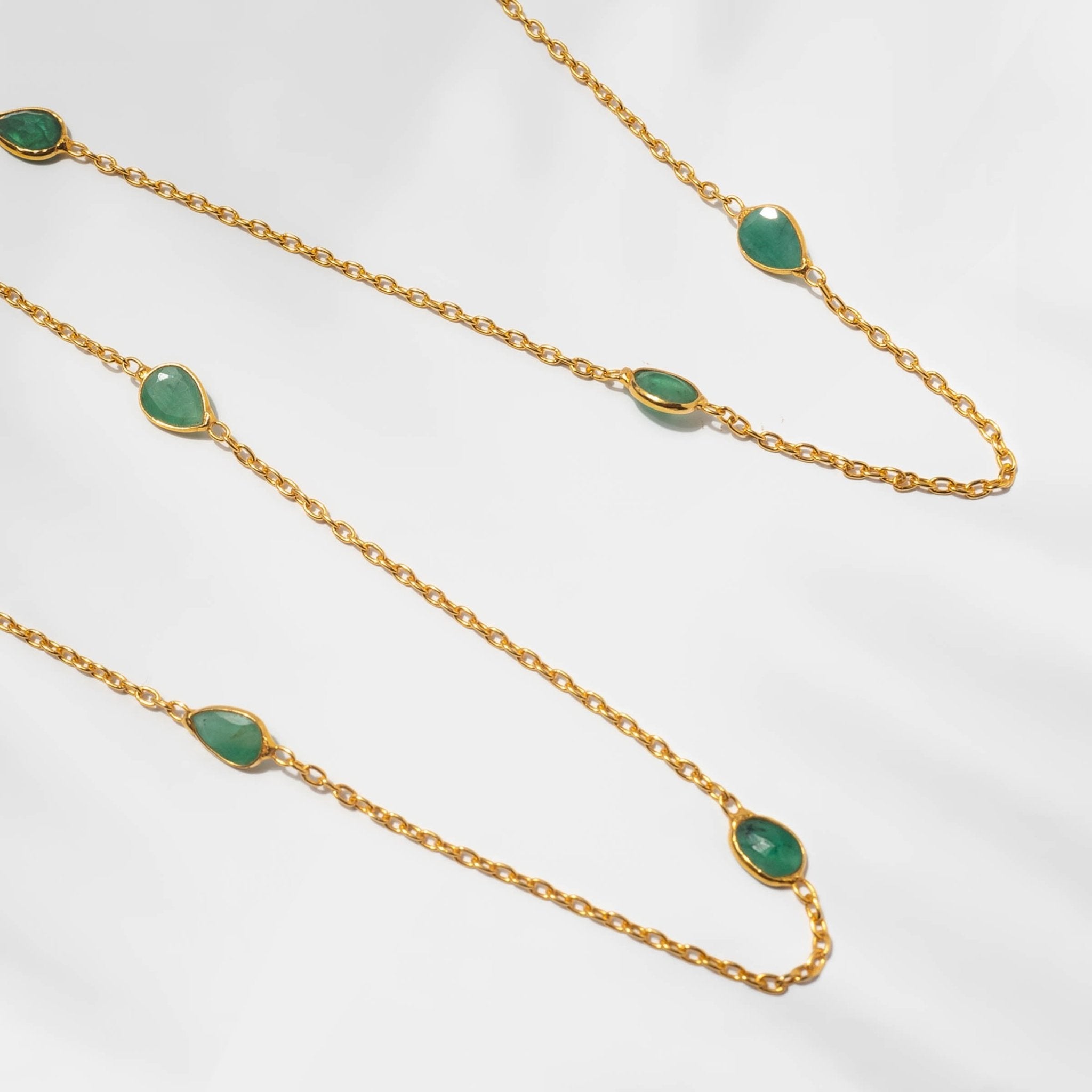 Halskette Marjorie Green Onyx - Fleurs des Prés Jewelry