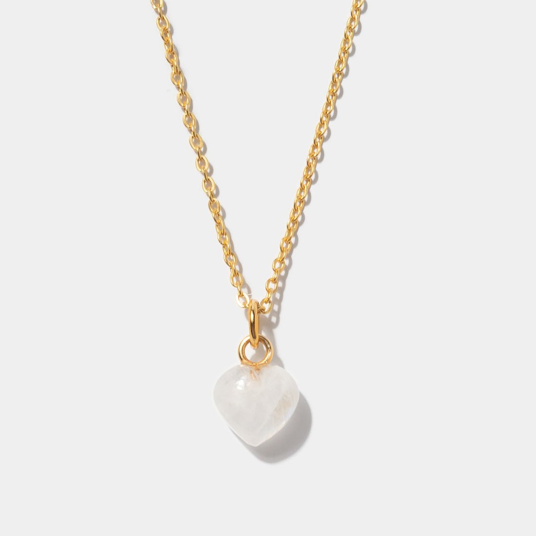 Halskette Mini Heart Moonstone Gold - Fleurs des Prés Jewelry