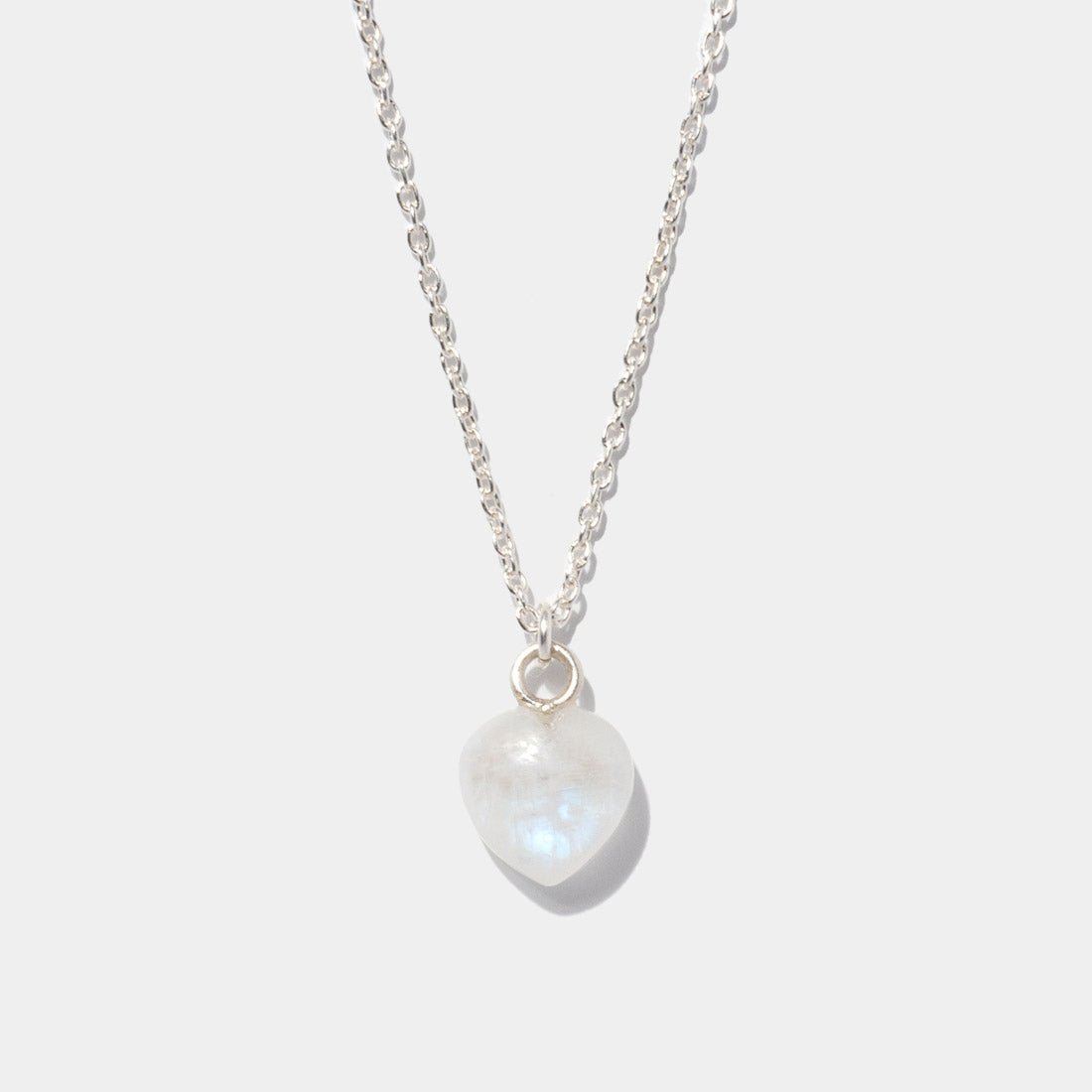 Halskette Mini Heart Moonstone Silber - Fleurs des Prés Jewelry