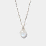 Halskette Mini Heart Moonstone Silber - Fleurs des Prés Jewelry