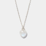 Halskette Mini Heart Moonstone Silber - Fleurs des Prés