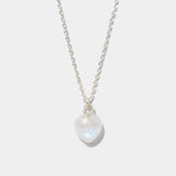 Halskette Mini Heart Moonstone Silber - Fleurs des Prés