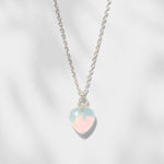 Halskette Mini Heart Opal Silber - Fleurs des Prés