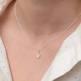 Halskette Mini Heart Opal Silber - Fleurs des Prés