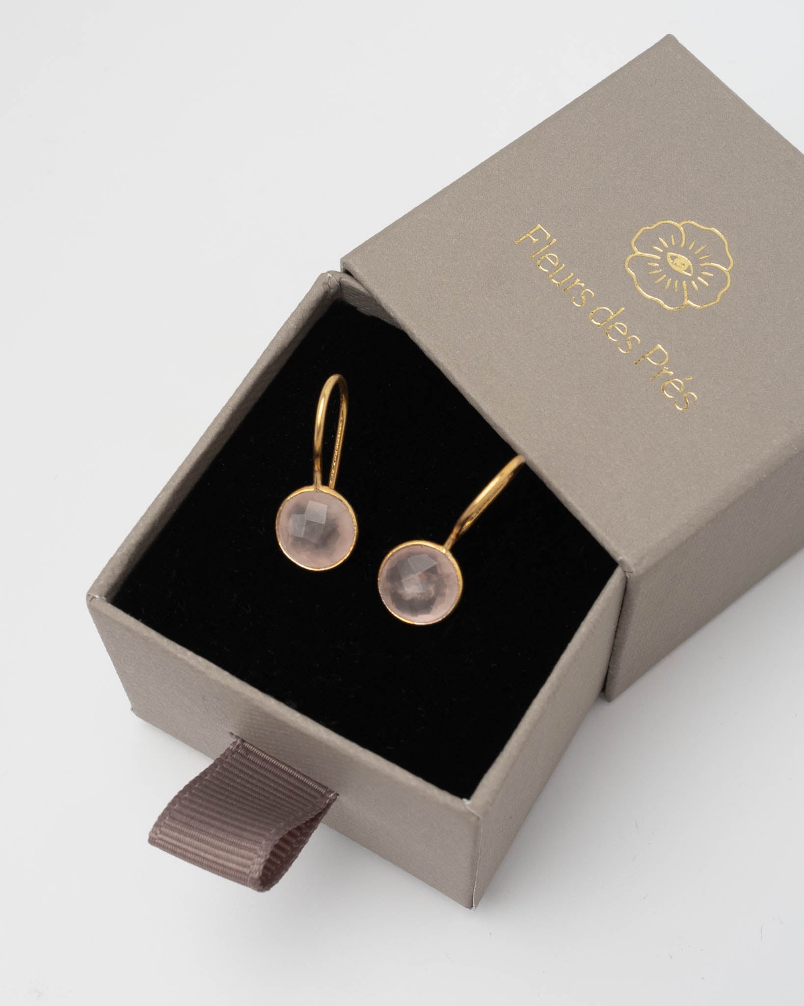 Ohrhänger Lille Rosenquarz - Fleurs des Prés Jewelry