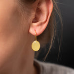 Ohrhänger Lisette Honey Yellow Jade - Fleurs des Prés