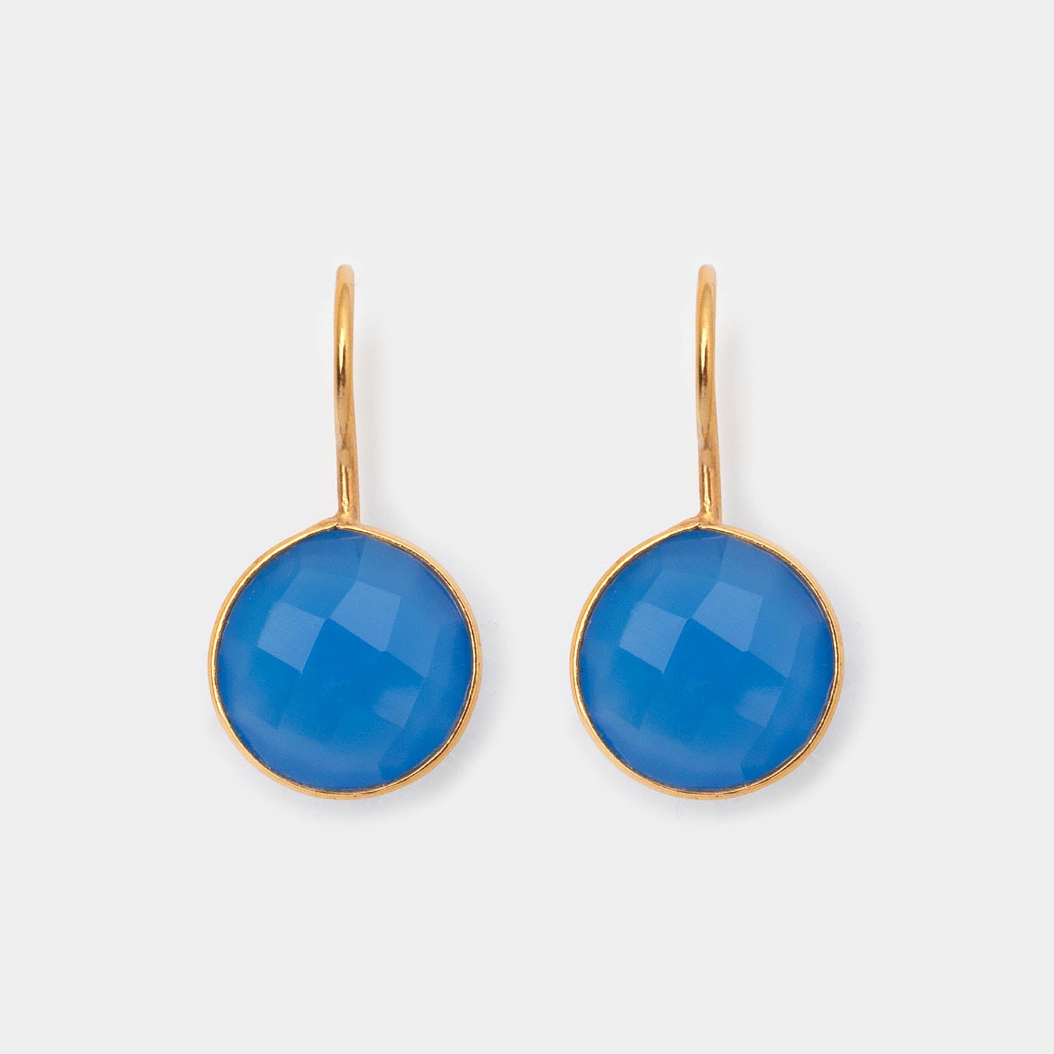 Ohrringe Amélie Blue Chalcedony - Fleurs des Prés