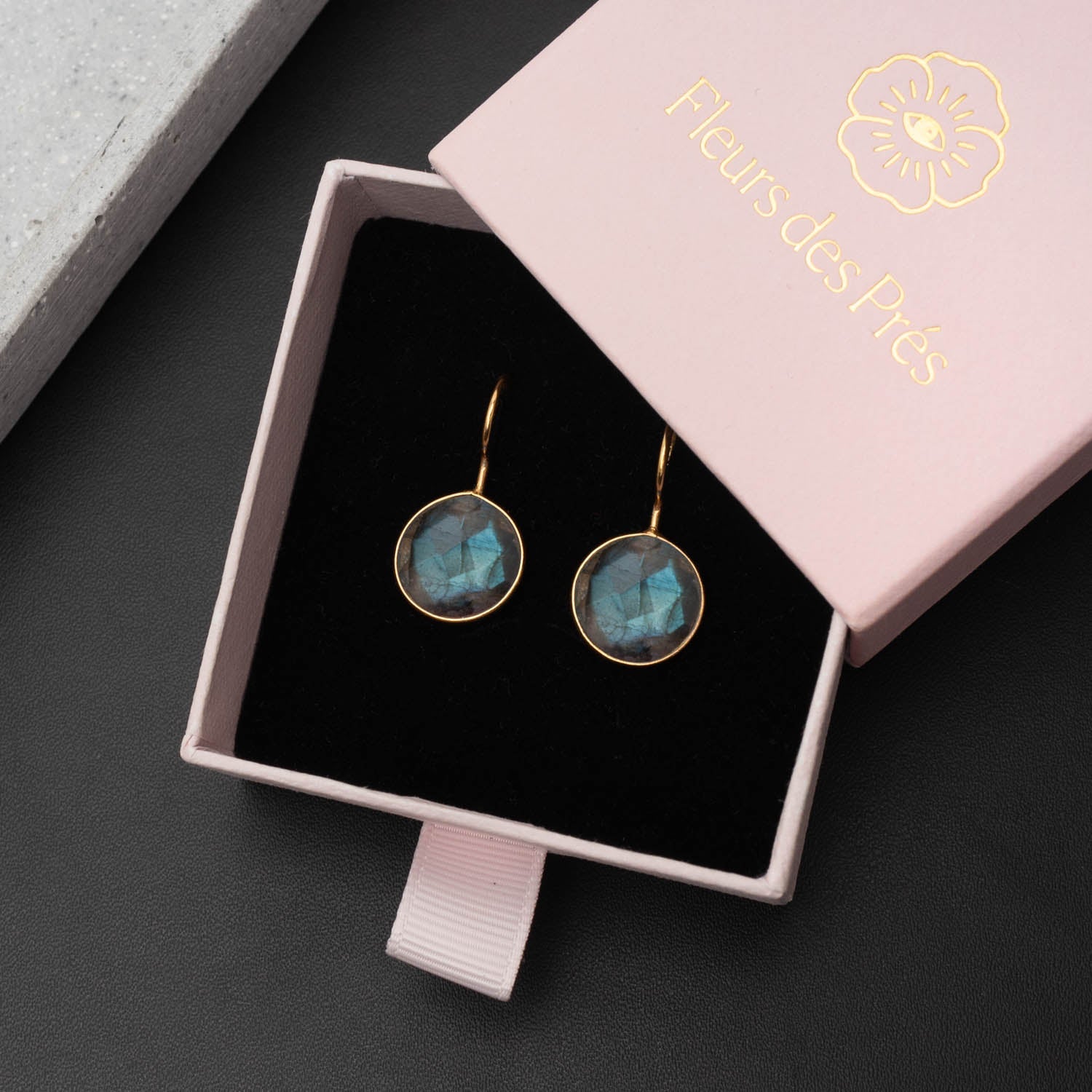 Ohrringe Amélie Labradorite - Fleurs des Prés Jewelry
