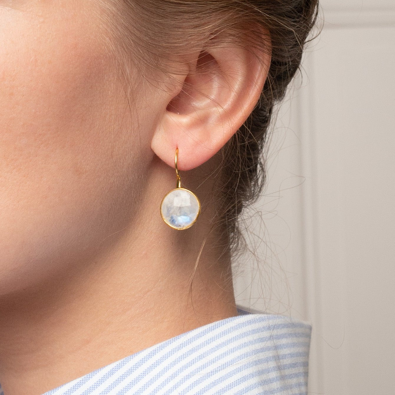 Ohrringe Amélie Moonstone - Fleurs des Prés Jewelry