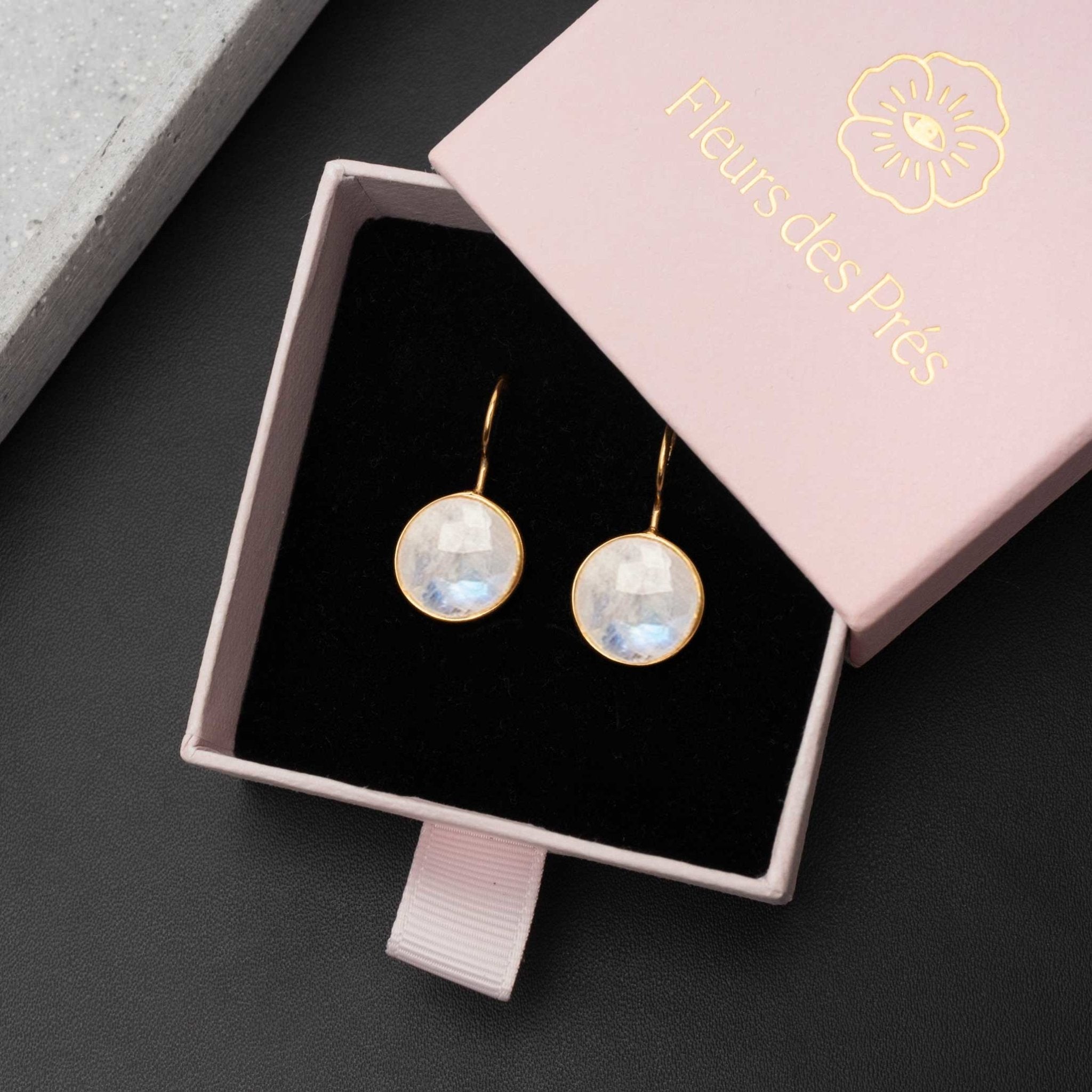 Ohrringe Amélie Moonstone - Fleurs des Prés Jewelry