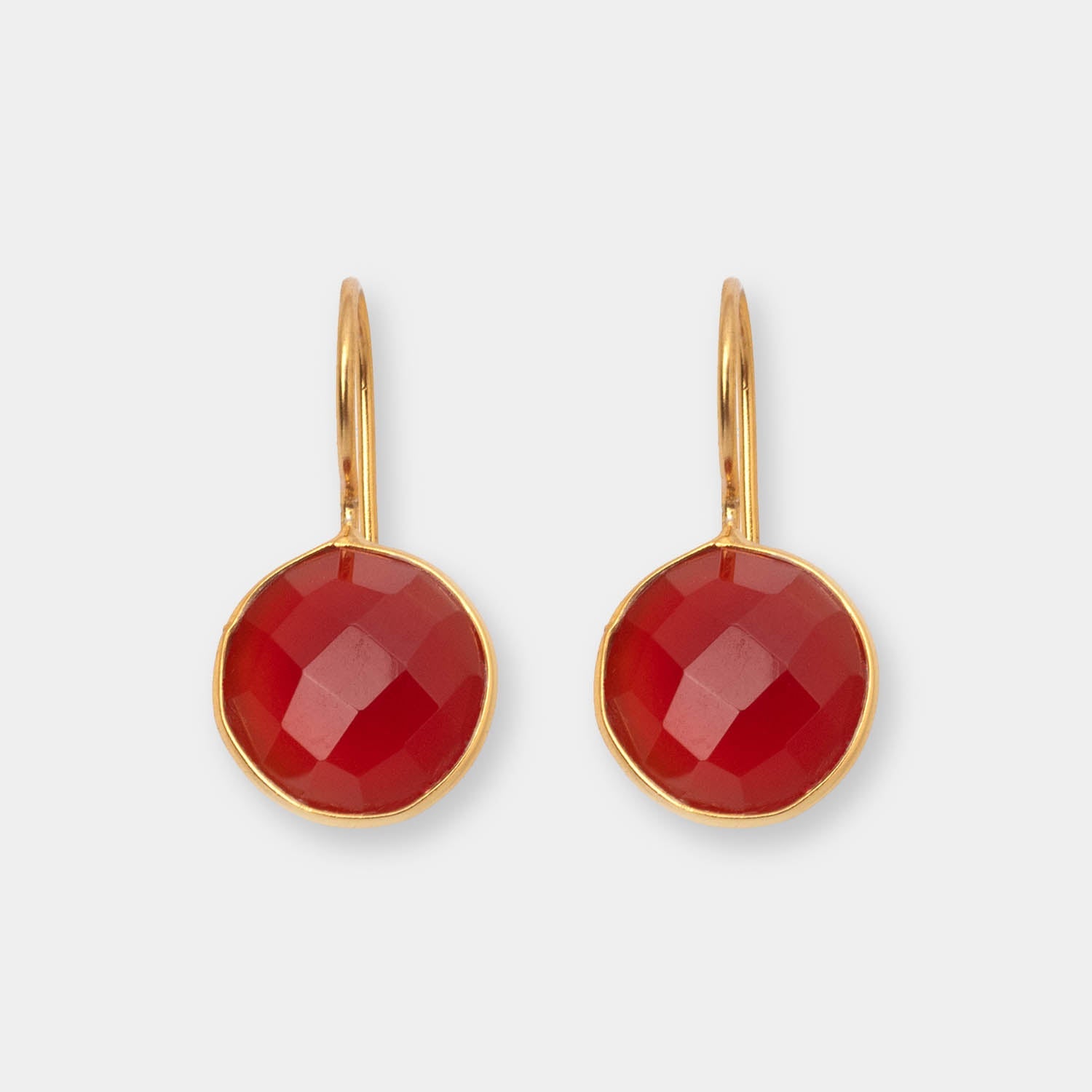 Ohrringe Amélie Red Onyx - Fleurs des Prés
