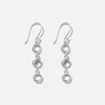 Ohrringe Charlotte Aquamarine Silber - Fleurs des Prés Jewelry