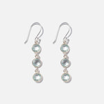 Ohrringe Charlotte Aquamarine Silber - Fleurs des Prés