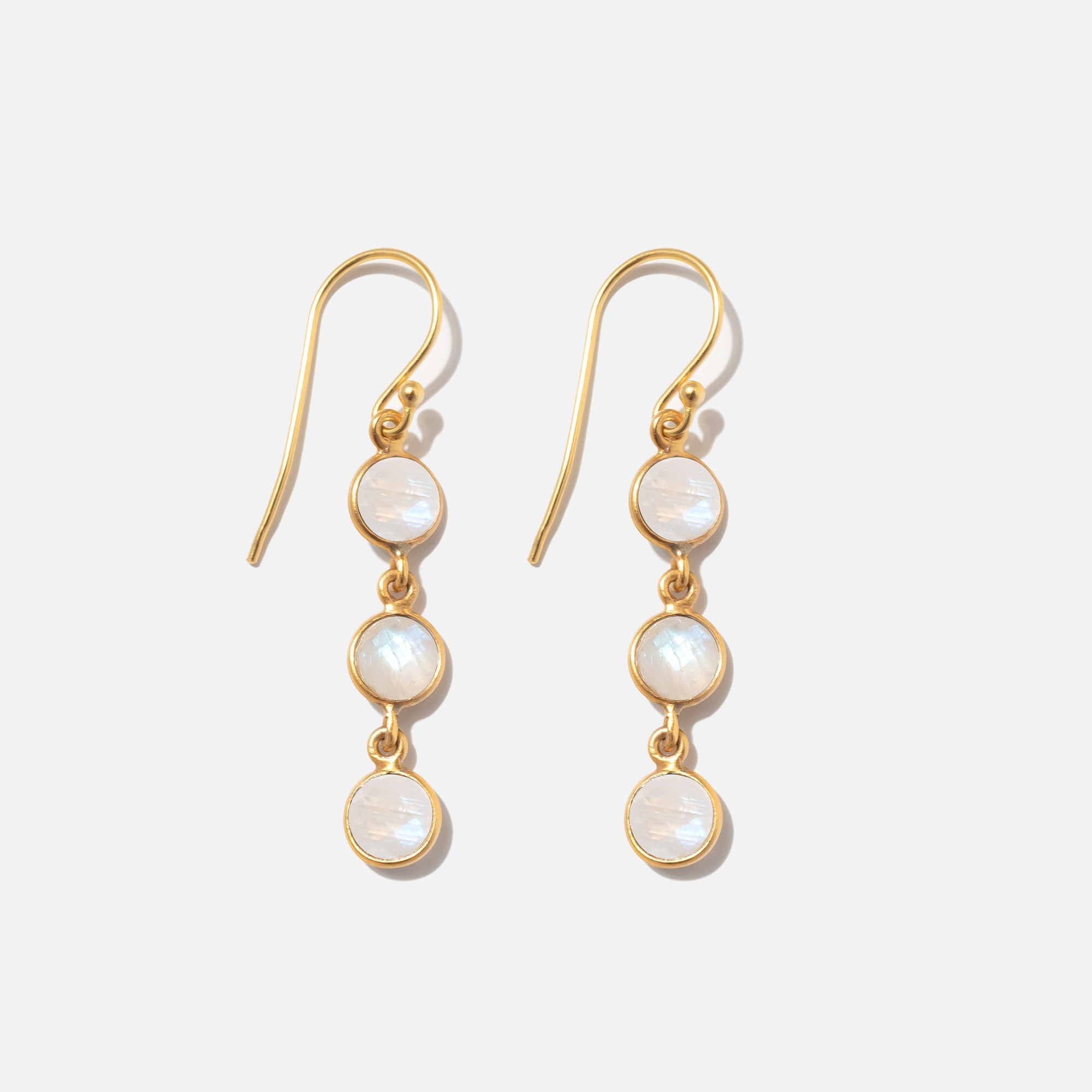 Ohrringe Charlotte Moonstone Gold - Fleurs des Prés Jewelry