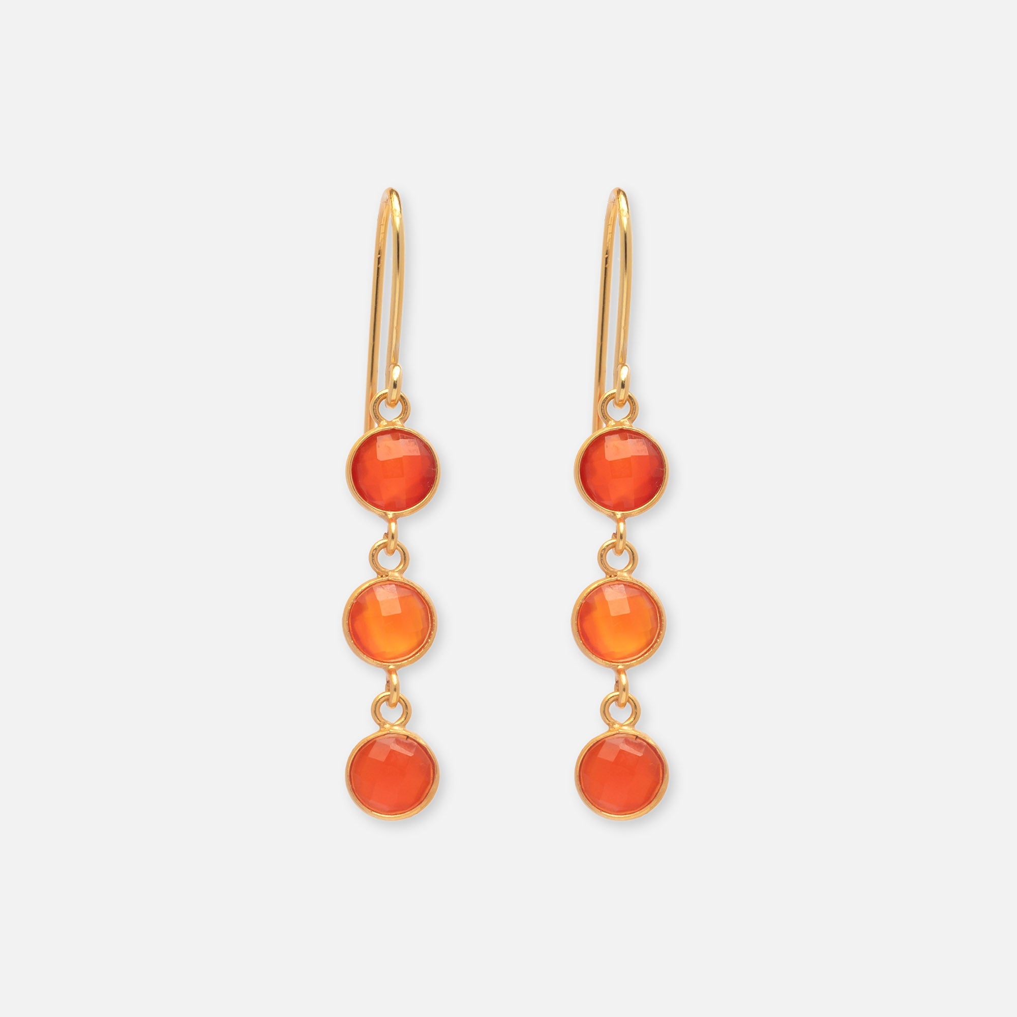 Ohrringe Charlotte Red Onyx - Fleurs des Prés