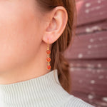 Ohrringe Charlotte Red Onyx - Fleurs des Prés