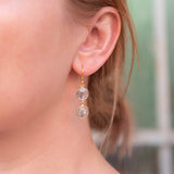 Ohrringe Eloise Aquamarin Gold - Fleurs des Prés