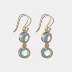 Ohrringe Eloise Aquamarin Gold - Fleurs des Prés