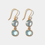 Ohrringe Eloise Aquamarin Gold - Fleurs des Prés