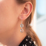 Ohrringe Eloise Aquamarin Silber - Fleurs des Prés