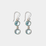 Ohrringe Eloise Aquamarin Silber - Fleurs des Prés