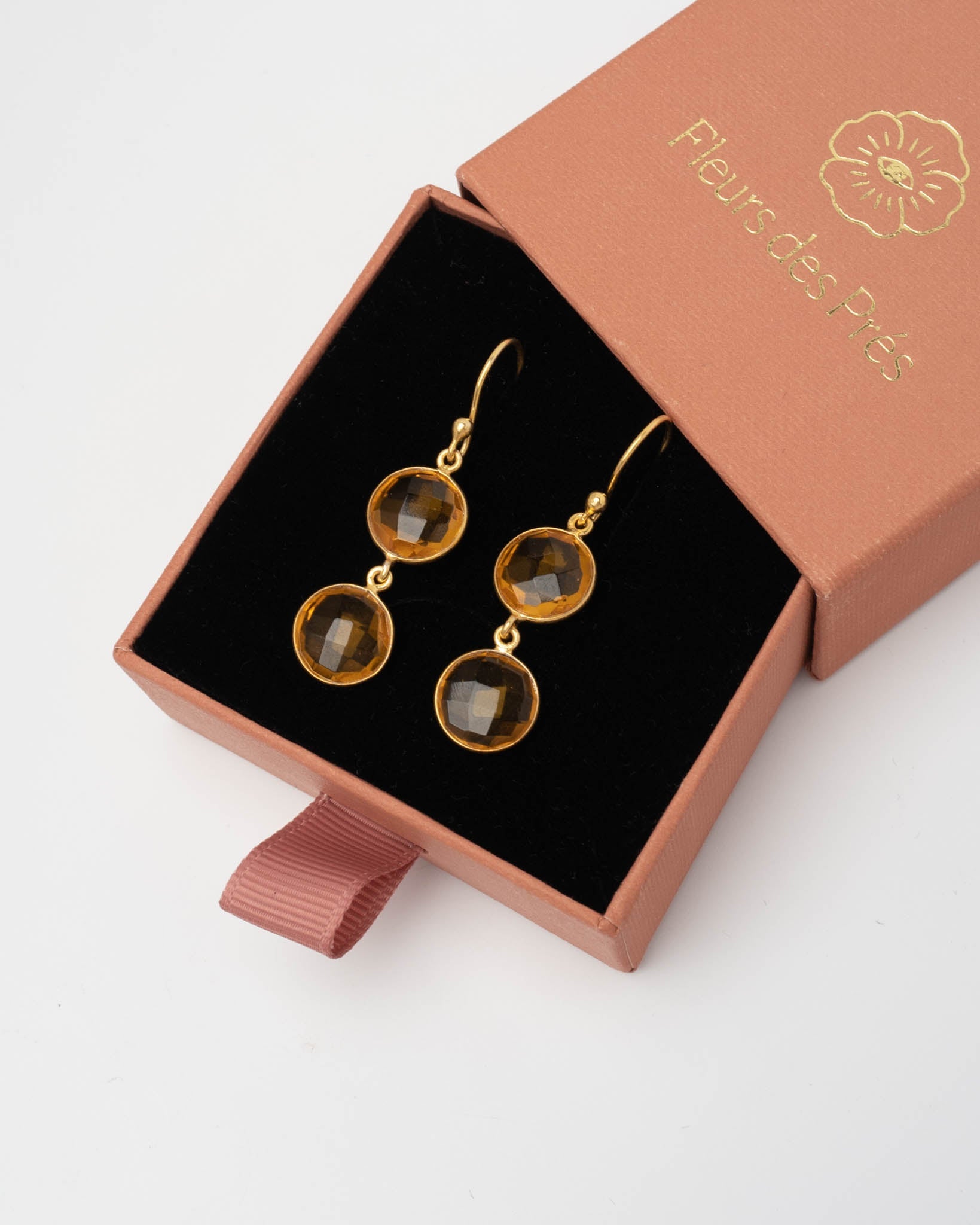Ohrringe Eloise Citrin - Fleurs des Prés Jewelry