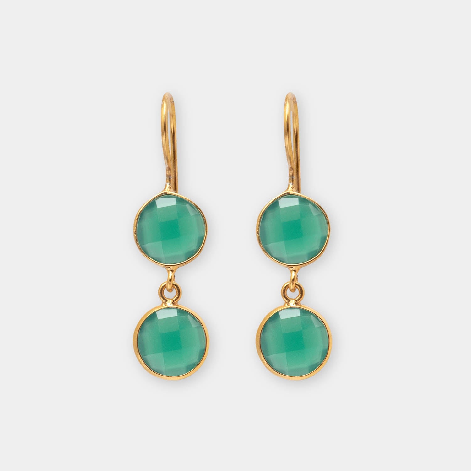Ohrringe Eloise Green Onyx - Fleurs des Prés