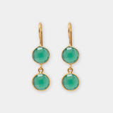Ohrringe Eloise Green Onyx - Fleurs des Prés
