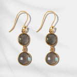 Ohrringe Eloise Labradorite Gold - Fleurs des Prés