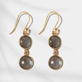 Ohrringe Eloise Labradorite Gold - Fleurs des Prés