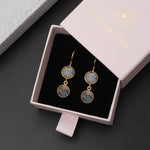 Ohrringe Eloise Labradorite Gold - Fleurs des Prés