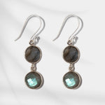 Ohrringe Eloise Labradorite Silber - Fleurs des Prés