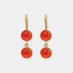 Ohrringe Eloise Red Onyx - Fleurs des Prés