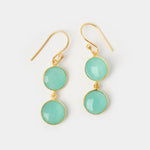 Ohrringe Eloise Sea Blue Chalcedon - Fleurs des Prés
