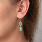 Ohrringe Eloise Sea Blue Chalcedon - Fleurs des Prés