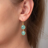 Ohrringe Eloise Sea Blue Chalcedon - Fleurs des Prés