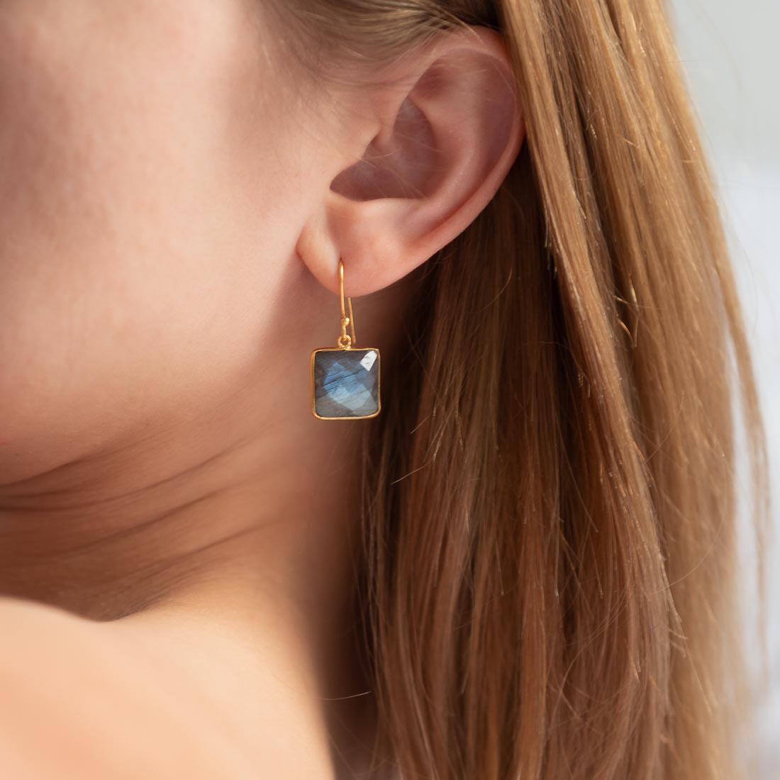 Ohrringe Hélène Labradorite - Fleurs des Prés