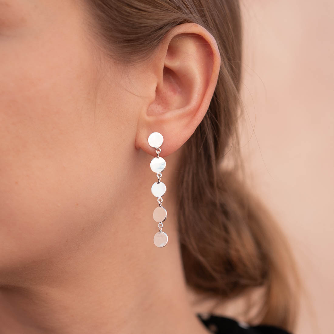 Ohrringe Léa Plain Silver - Fleurs des Prés