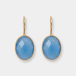 Ohrringe Leonor Blue Chalcedony - Fleurs des Prés