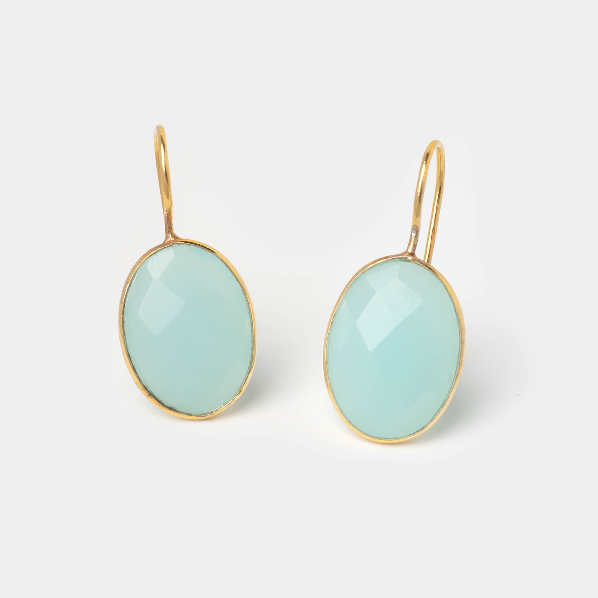 Ohrringe Leonor Sea Blue Chalcedon - Fleurs des Prés Jewelry