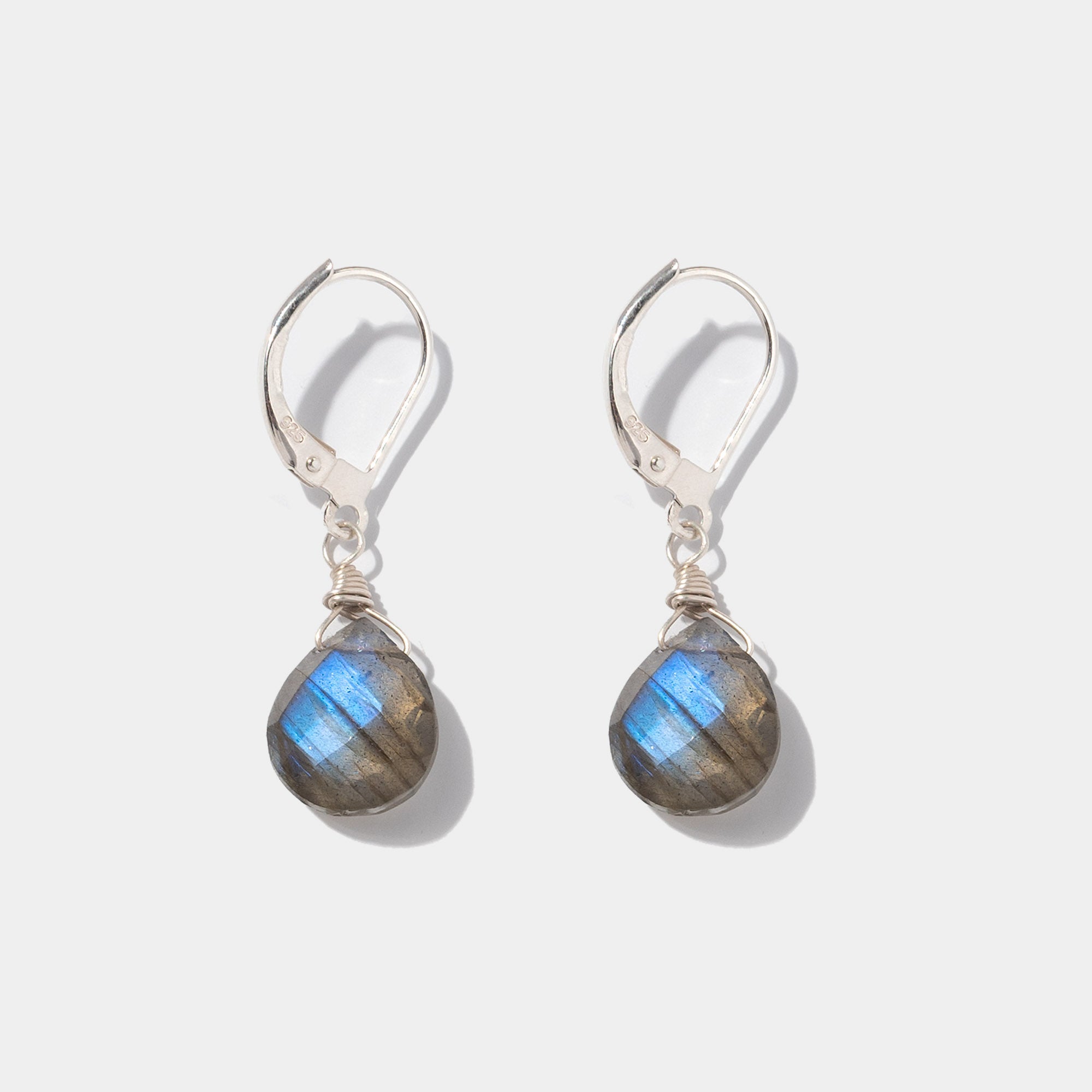 Ohrringe Lilou Labradorite Silber - Fleurs des Prés Jewelry