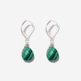 Ohrringe Lilou Malachite Silber - Fleurs des Prés Jewelry