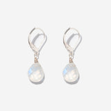 Ohrringe Lilou Moonstone Silber - Fleurs des Prés Jewelry