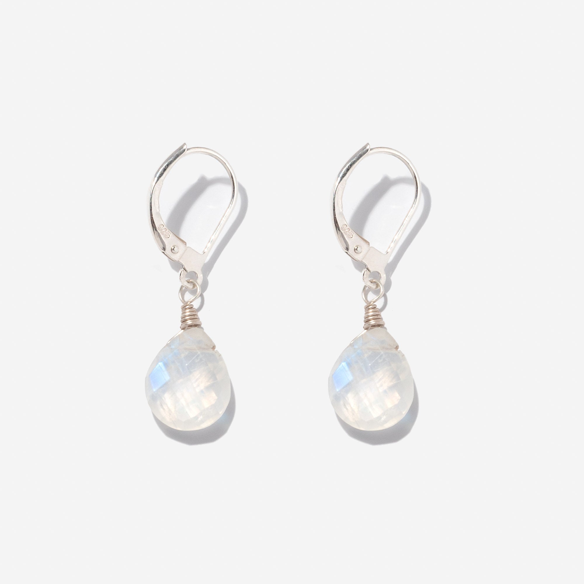Ohrringe Lilou Moonstone Silber - Fleurs des Prés Jewelry