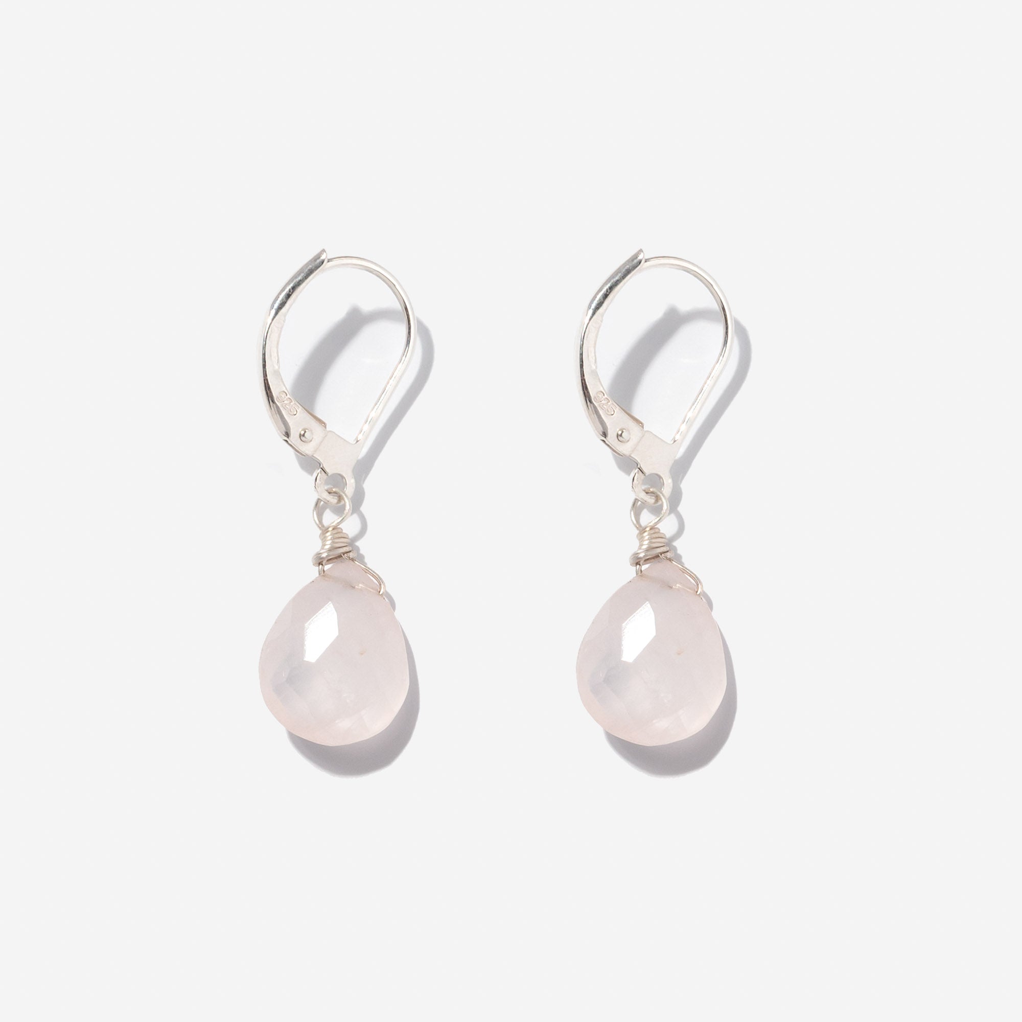 Ohrringe Lilou Rosé Quarz Silber - Fleurs des Prés Jewelry